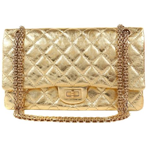 chanel gold metallic bag